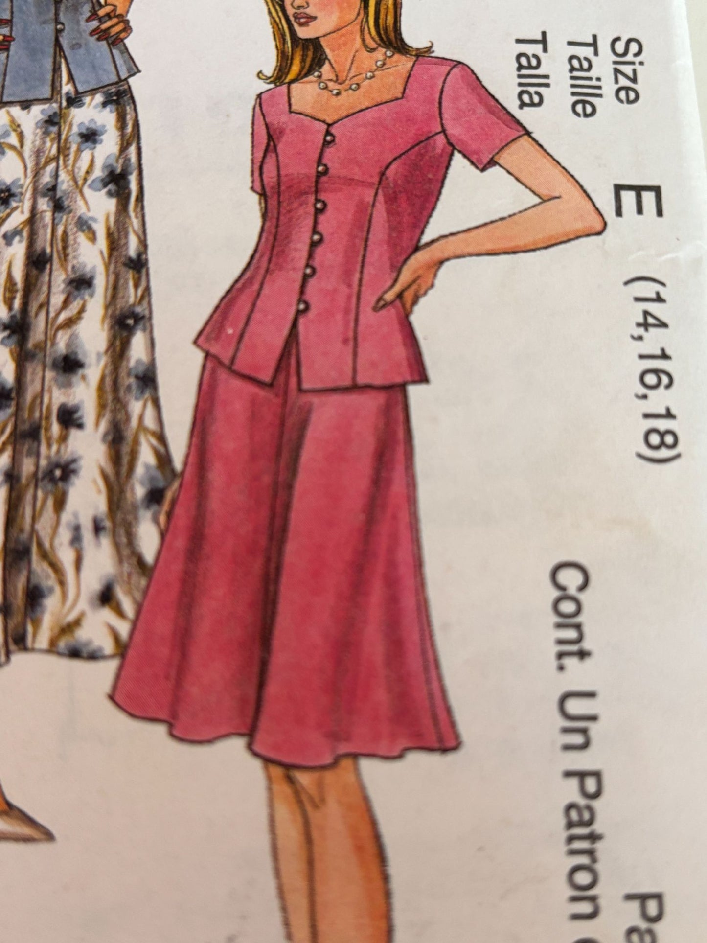 McCalls Sewing Pattern 2045 Dress Two Lengths  Sweetheart Neckline 14 16 18 UC