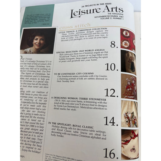 Leisure Arts The Magazine December 1987 Cross Stitch Christmas Stockings Santa