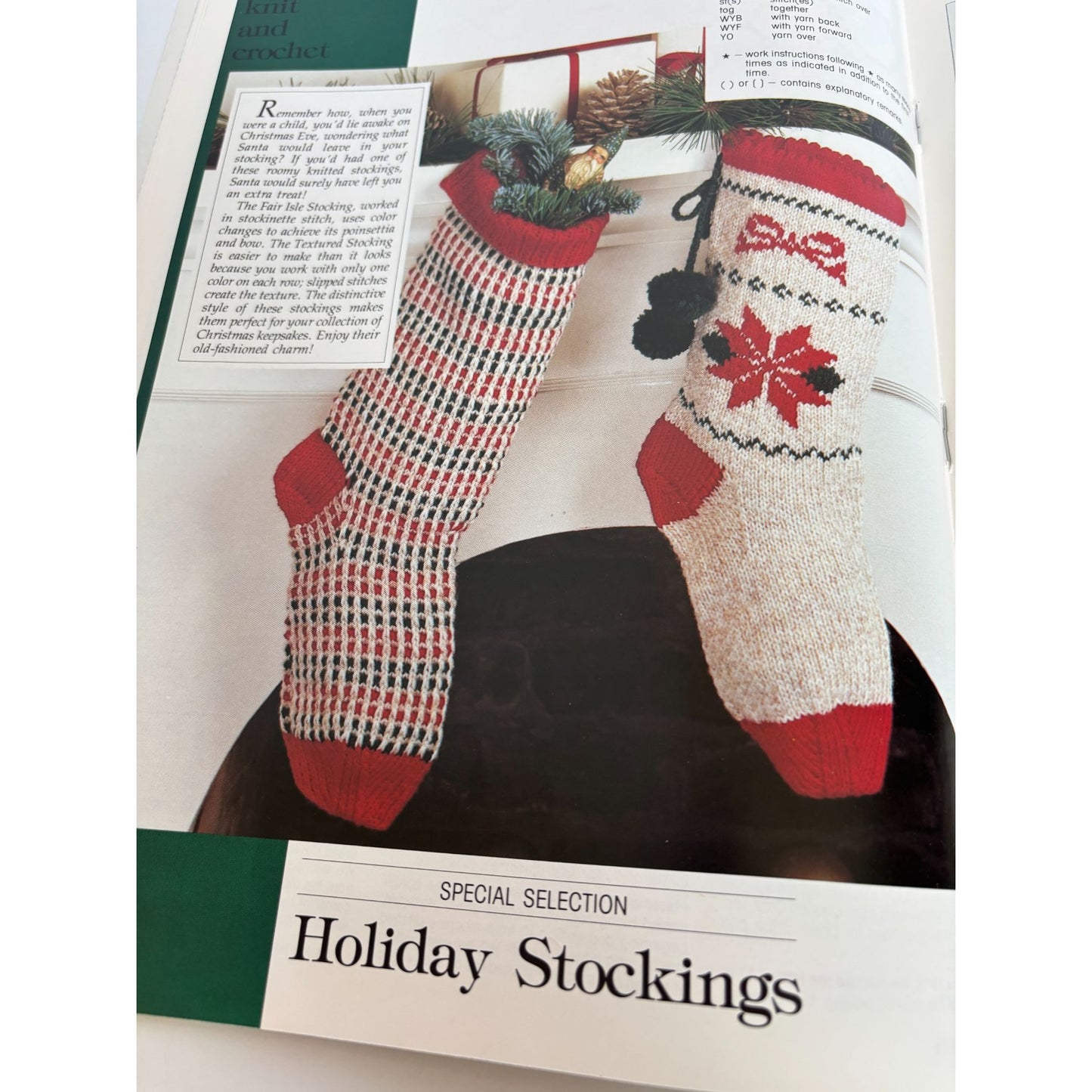 Leisure Arts The Magazine December 1987 Cross Stitch Christmas Stockings Santa