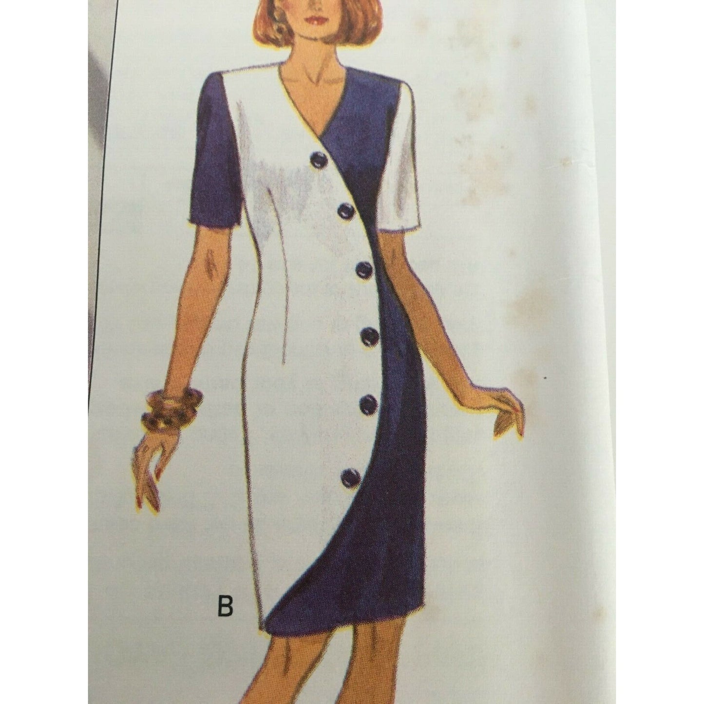 Butterick Sewing Pattern 6033 Work Dress Career Button Trim Easy Uncut 6 8 10