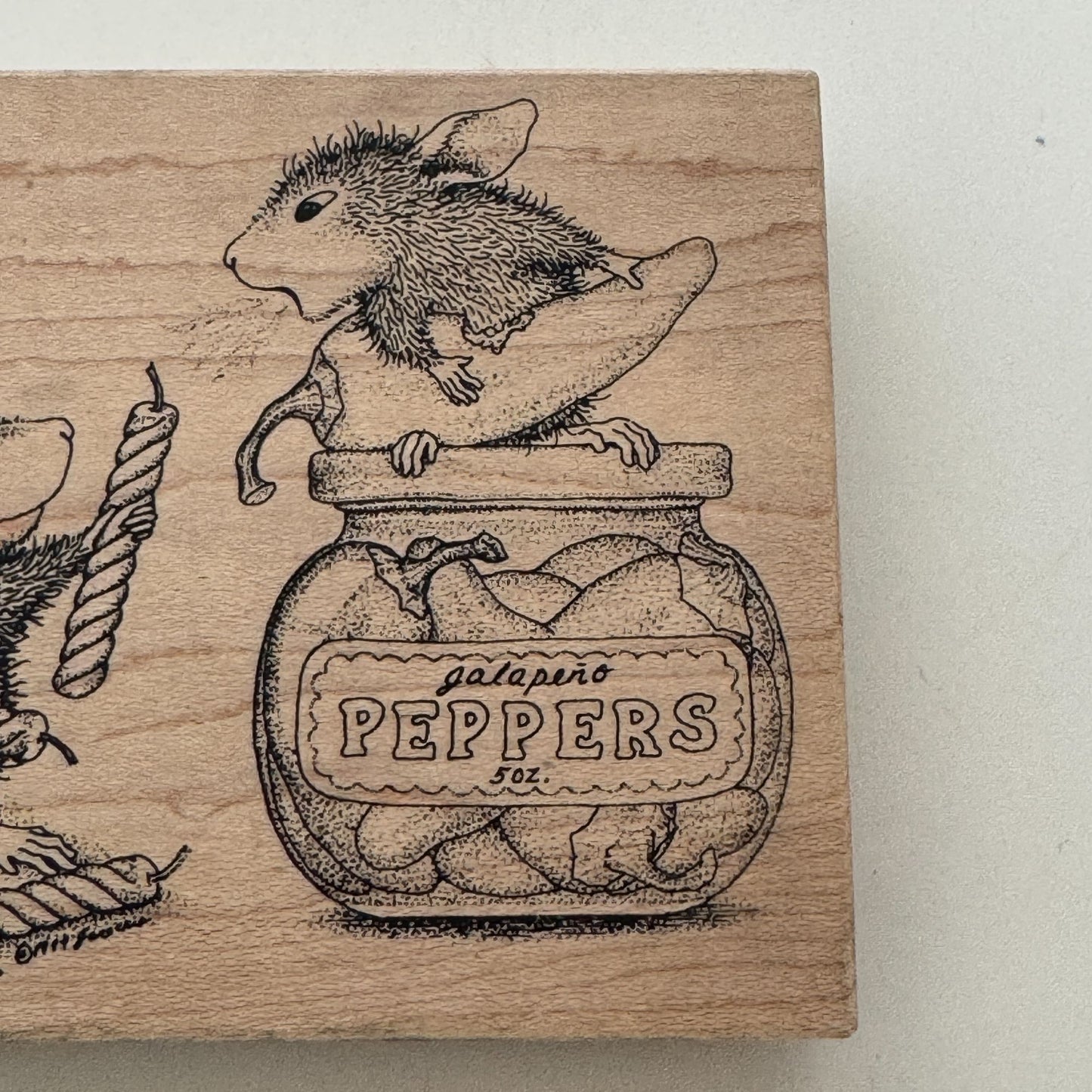 House Mouse Stampa Rosa Rubber Stamp Jalapeno Peppers Blow Birthday Candle Funny