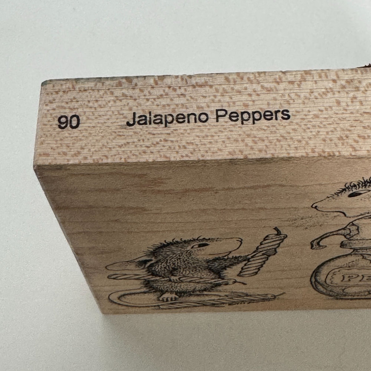 House Mouse Stampa Rosa Rubber Stamp Jalapeno Peppers Blow Birthday Candle Funny