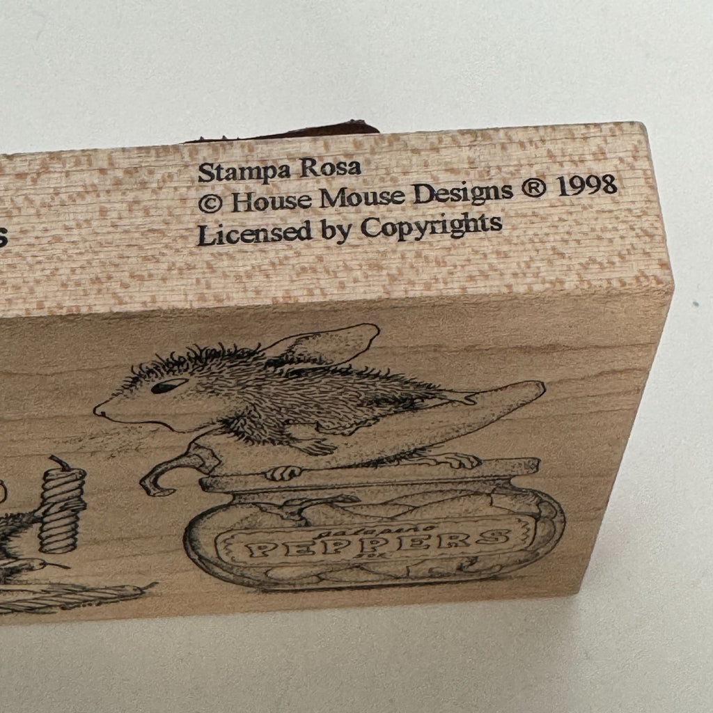 House Mouse Stampa Rosa Rubber Stamp Jalapeno Peppers Blow Birthday Candle Funny