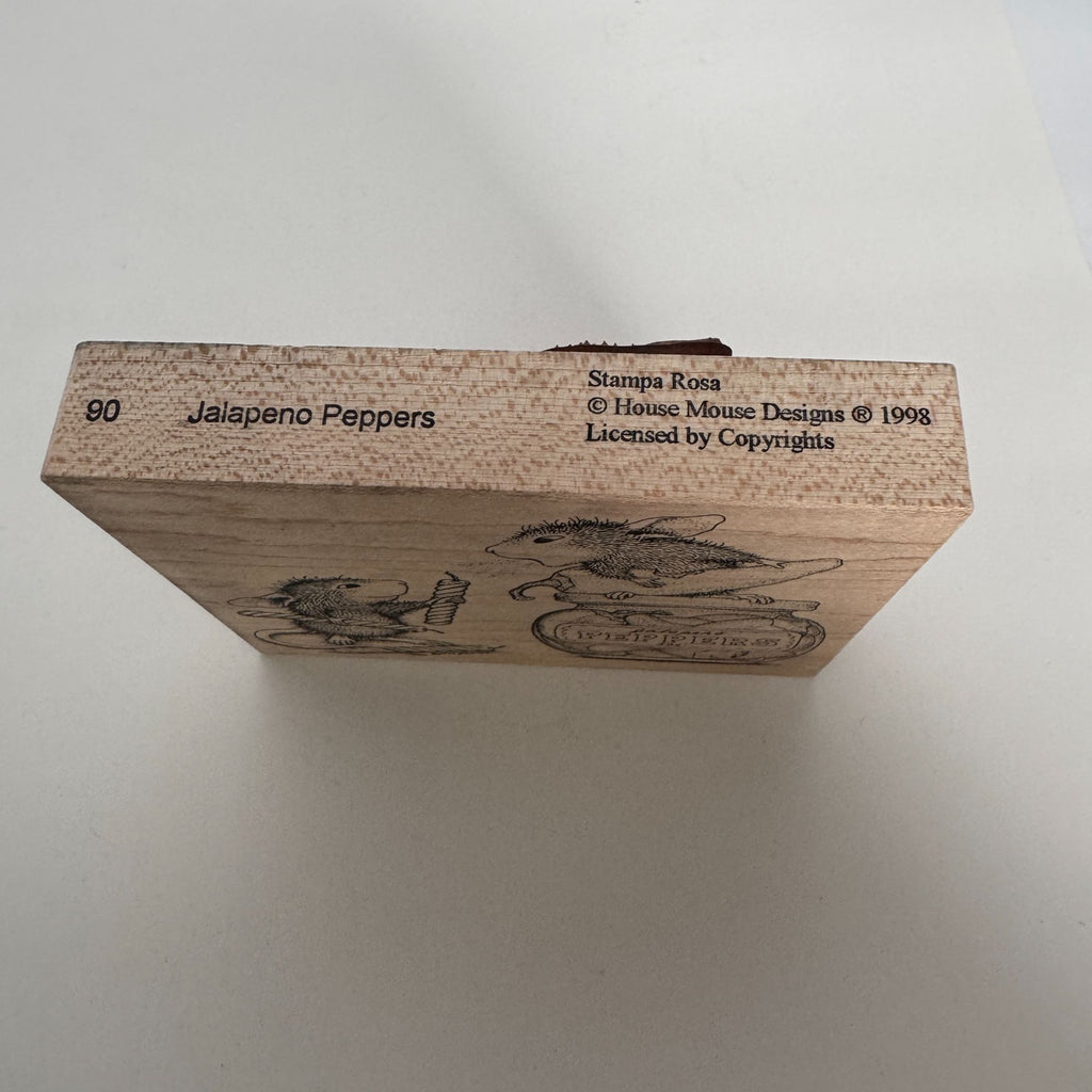 House Mouse Stampa Rosa Rubber Stamp Jalapeno Peppers Blow Birthday Candle Funny