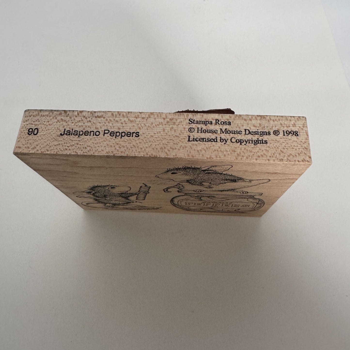 House Mouse Stampa Rosa Rubber Stamp Jalapeno Peppers Blow Birthday Candle Funny