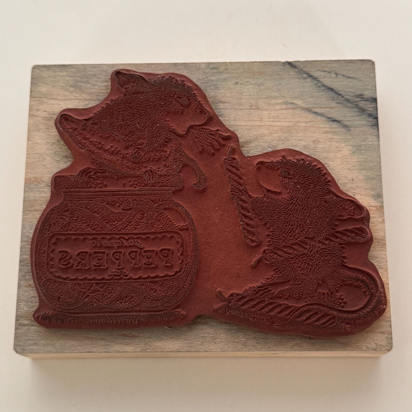 House Mouse Stampa Rosa Rubber Stamp Jalapeno Peppers Blow Birthday Candle Funny