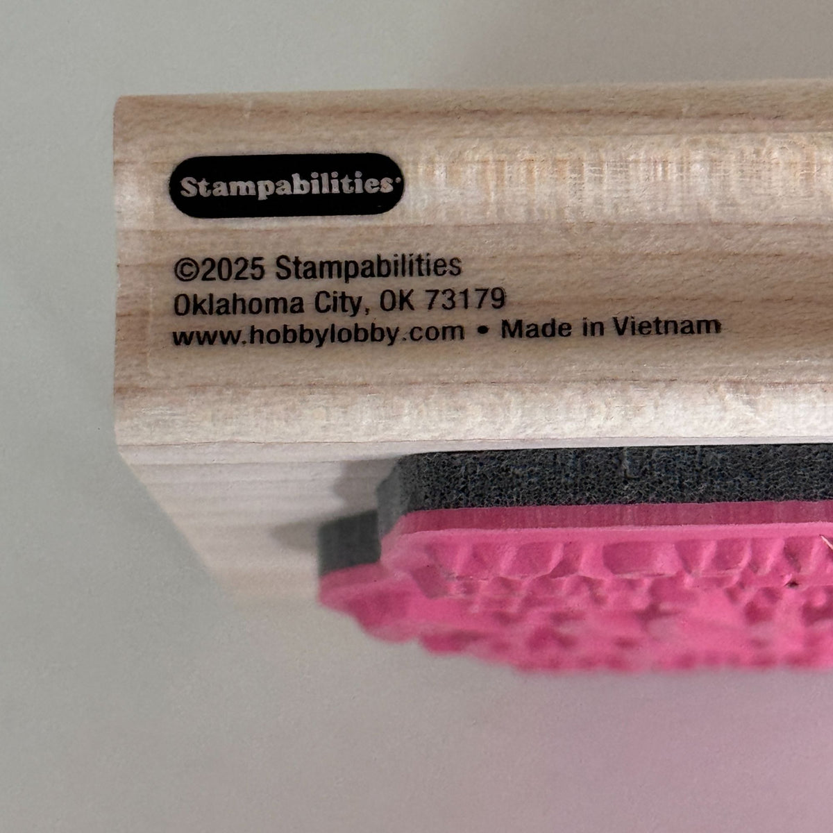 Stampabilities Rubber Stamp Fabulous Happy Birthday Sentiment Card Making Words Bold Script Wood Mounted
