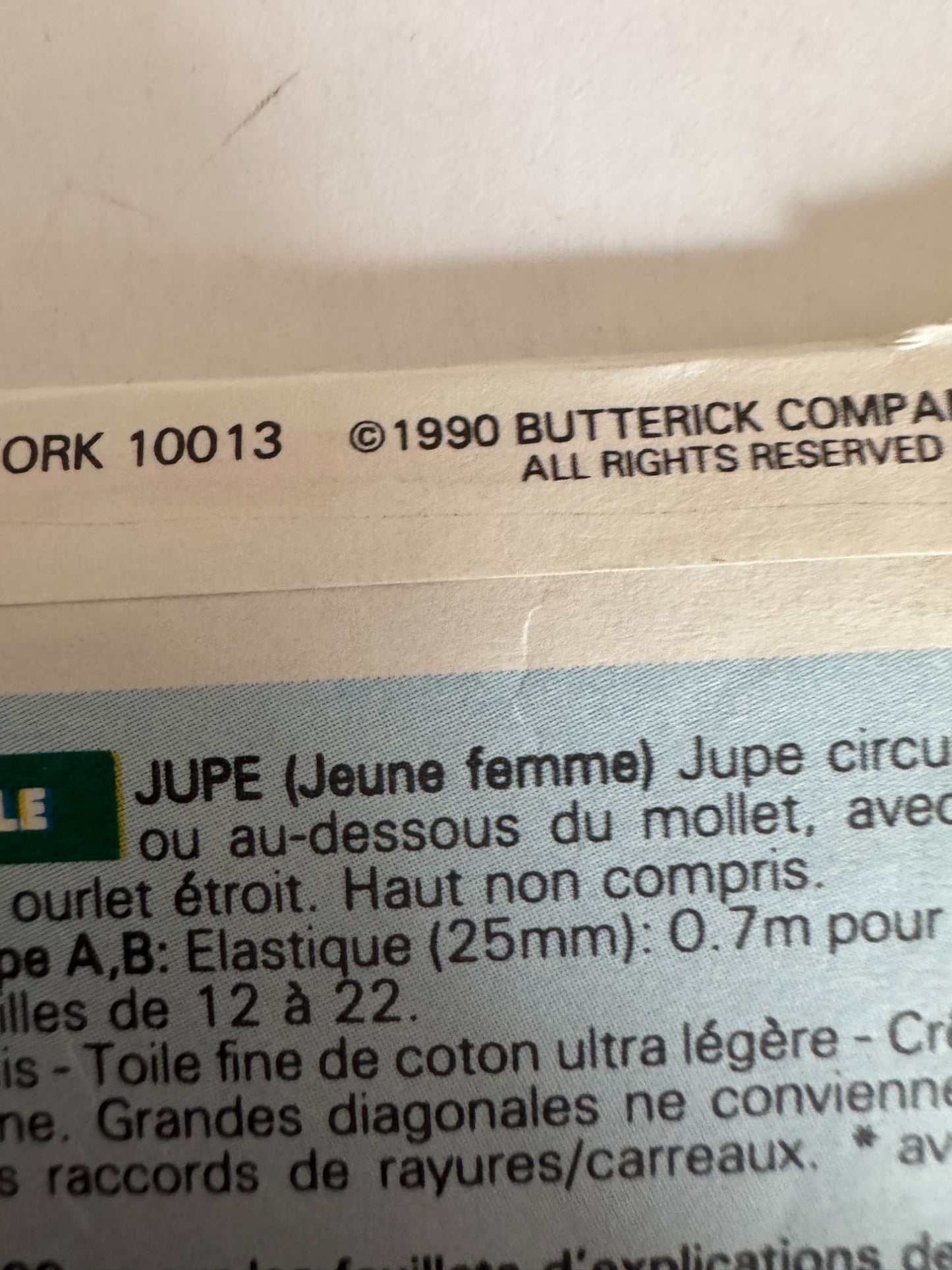 Butterick Sewing Pattern 4938 Easy Circular Skirt 1990s 6 8 10 UC