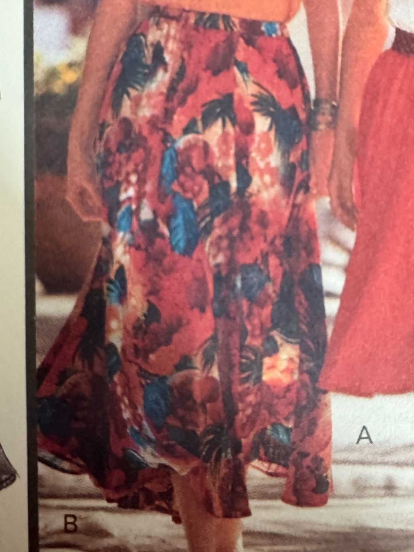 Butterick Sewing Pattern 4938 Easy Circular Skirt 1990s 6 8 10 UC