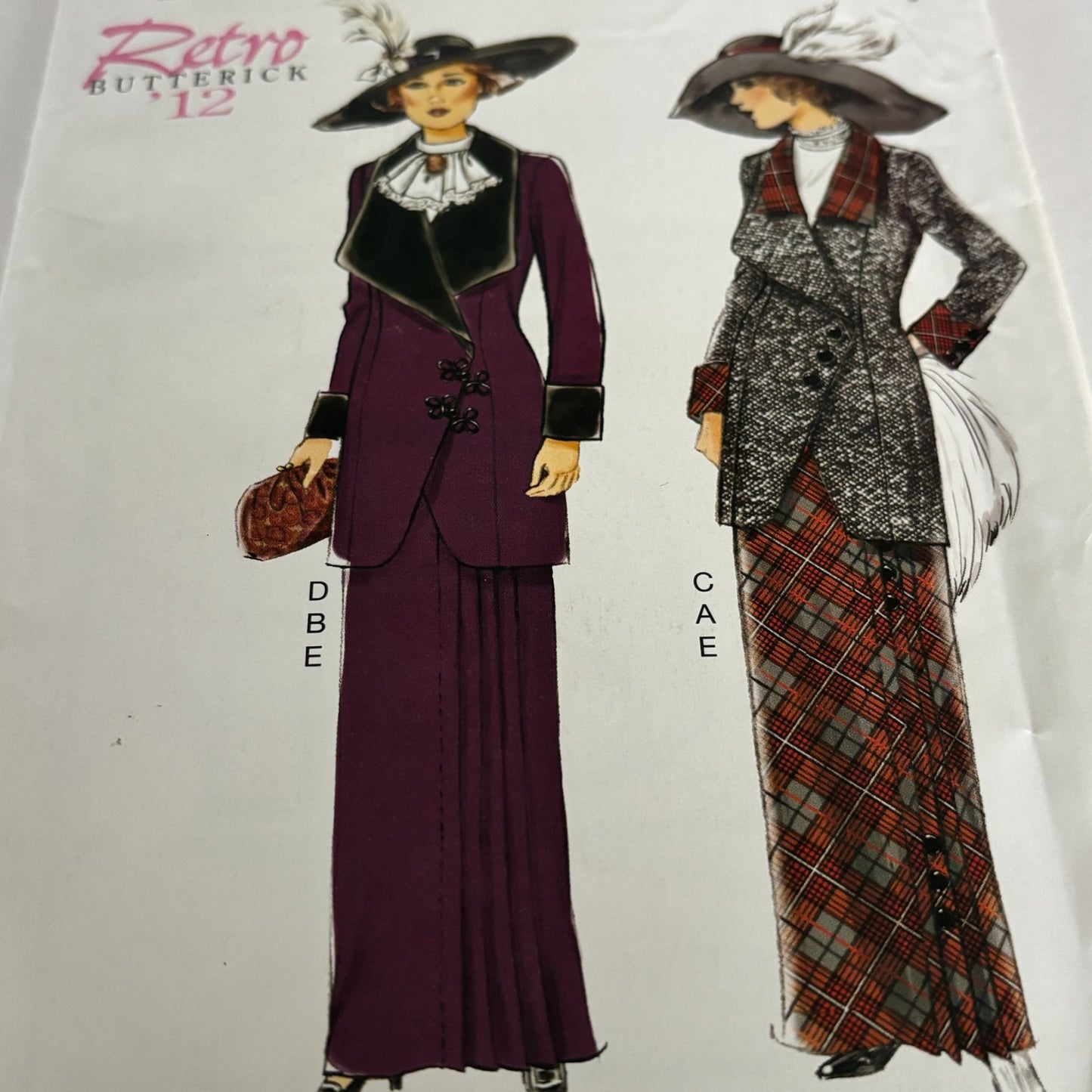 Butterick Sewing Pattern BP266 Edwardian Jacket Skirt Historical Costume 14-22 Uncut Retro 1912