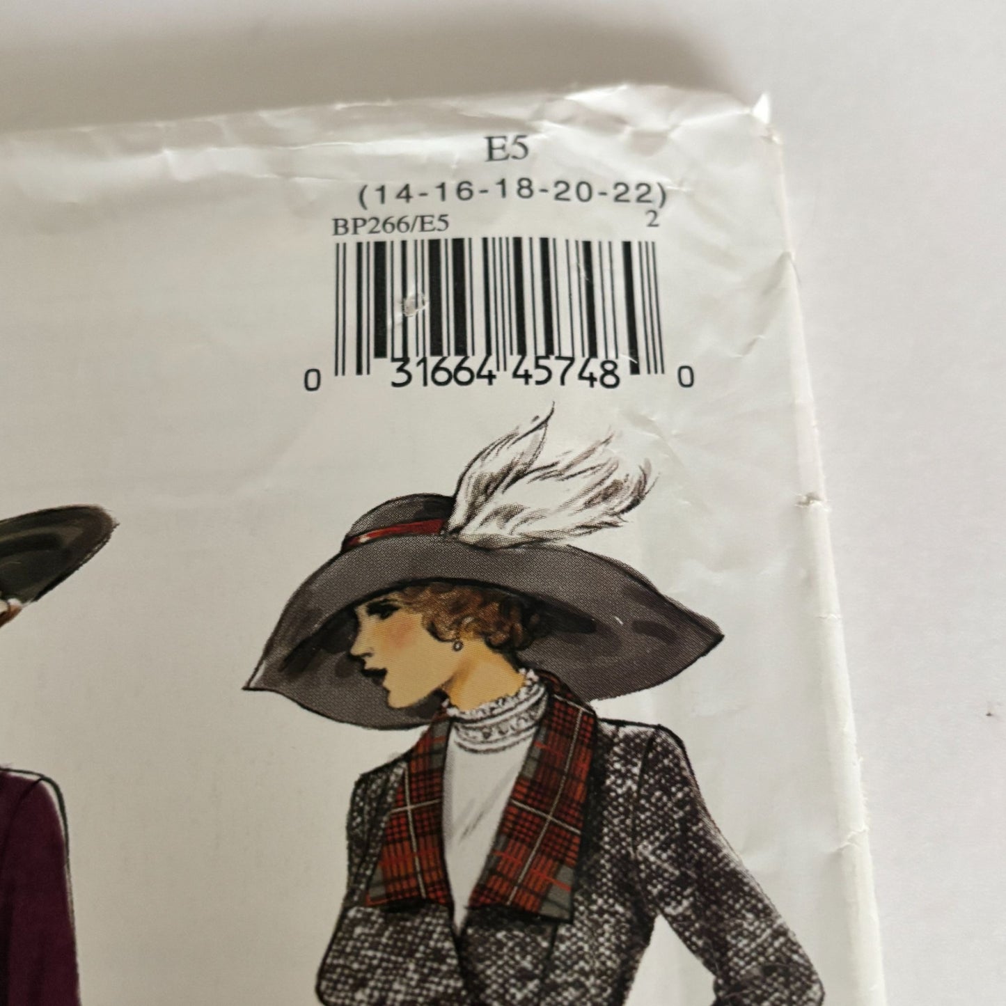 Butterick Sewing Pattern BP266 Edwardian Jacket Skirt Historical Costume 14-22 Uncut Retro 1912
