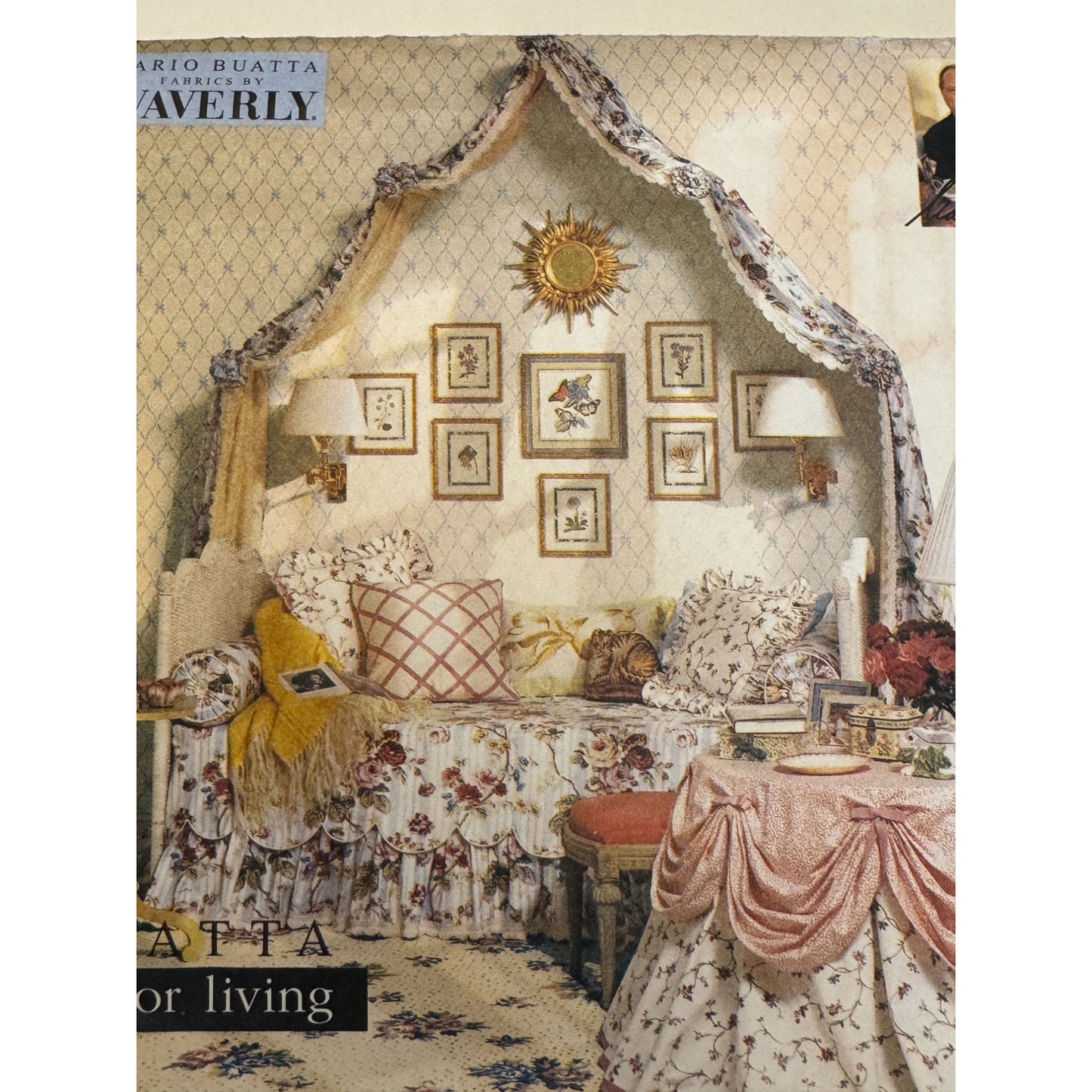 Vogue Sewing Pattern 1731 Bedroom Home Decor Mario Buatta Dust Ruffle Pillows Uncut