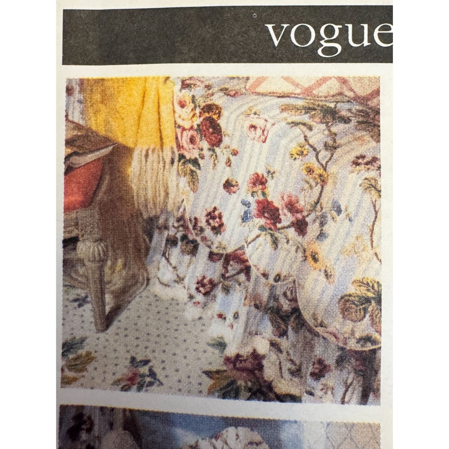 Vogue Sewing Pattern 1731 Bedroom Home Decor Mario Buatta Dust Ruffle Pillows Uncut