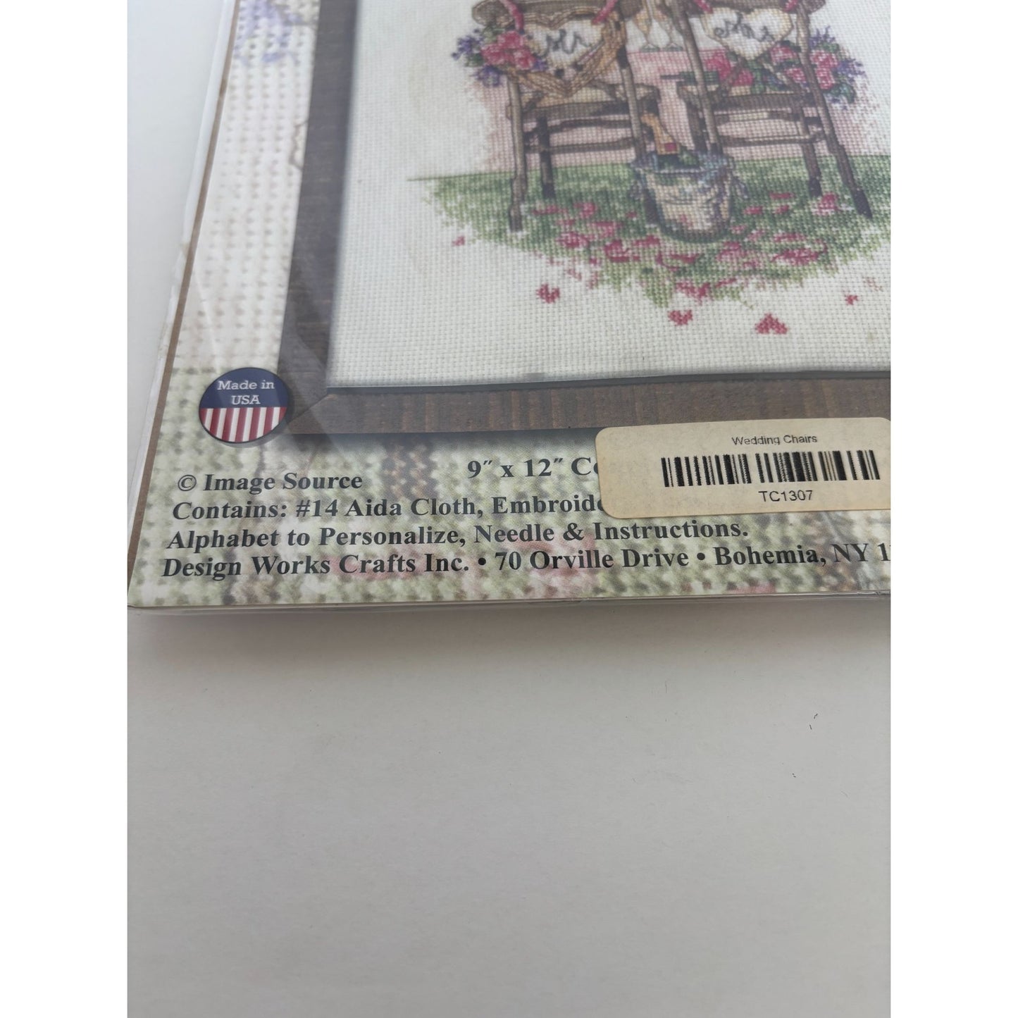 Design Works Counted Cross Stitch Picture Kit Wedding Chairs Marriage Gift Love