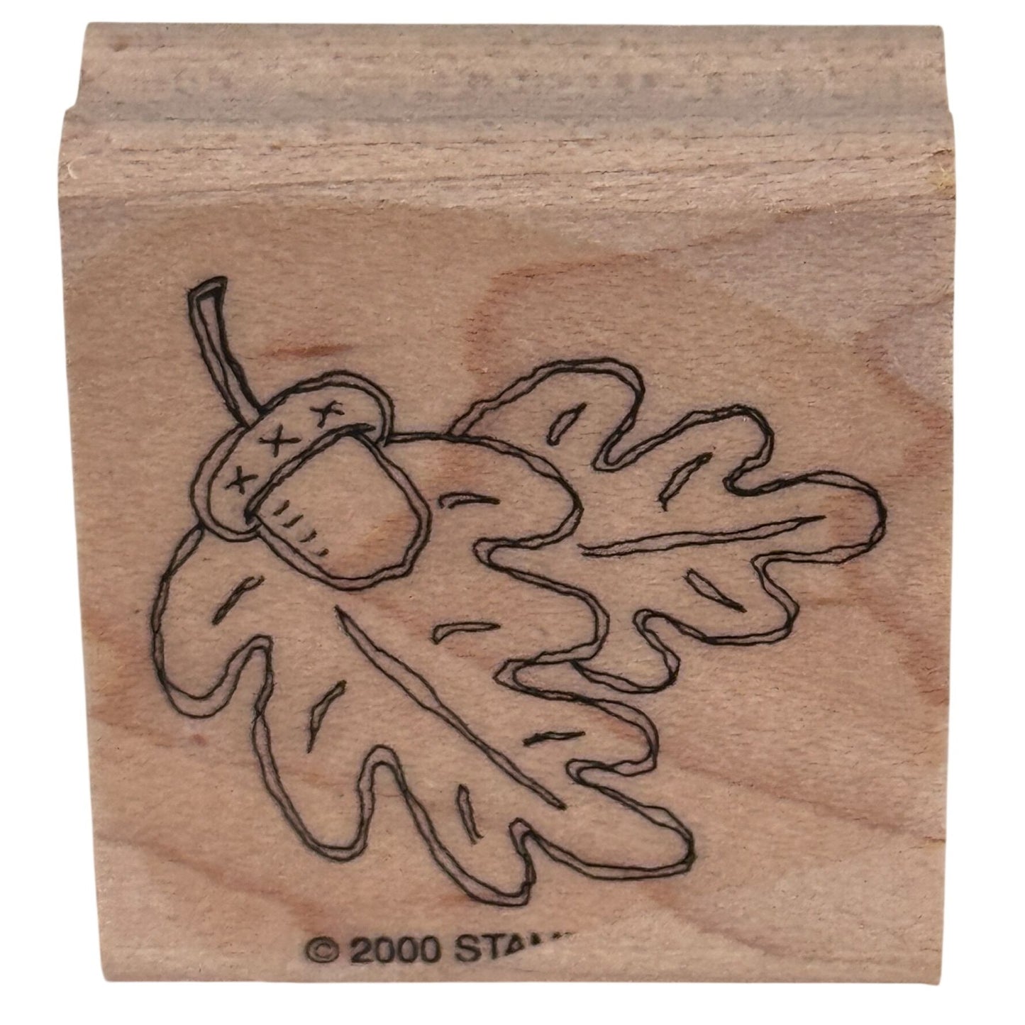 Stampin Up Rubber Stamp Oak Leaf Acorn Fall Nature Thanksgiving Cardmaking Craft