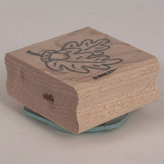 Stampin Up Rubber Stamp Oak Leaf Acorn Fall Nature Thanksgiving Cardmaking Craft