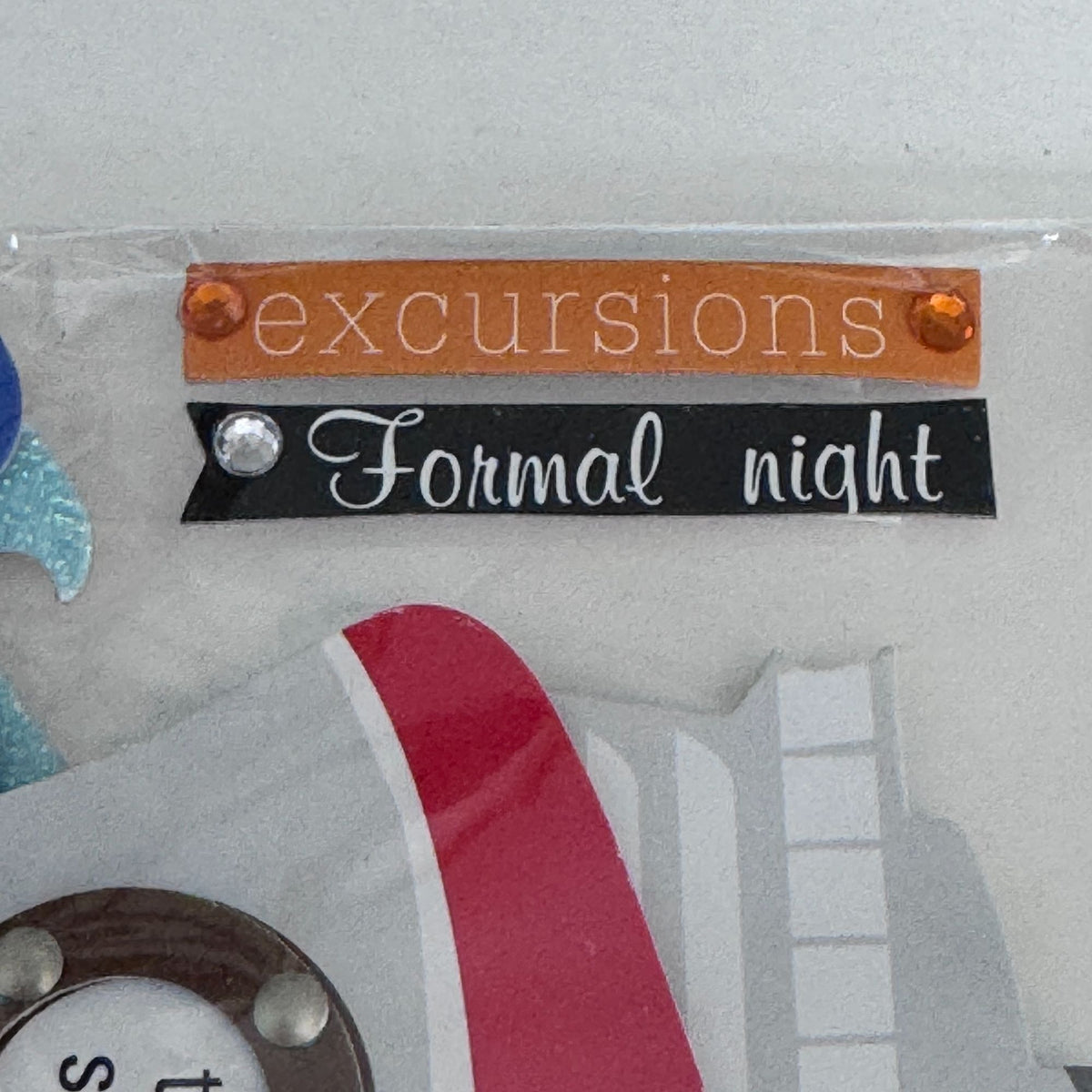 Soft Spoken Scrapbook Embellishments Our Cruise Ship Palm Tree Summer Vacation Dimensional Stickers