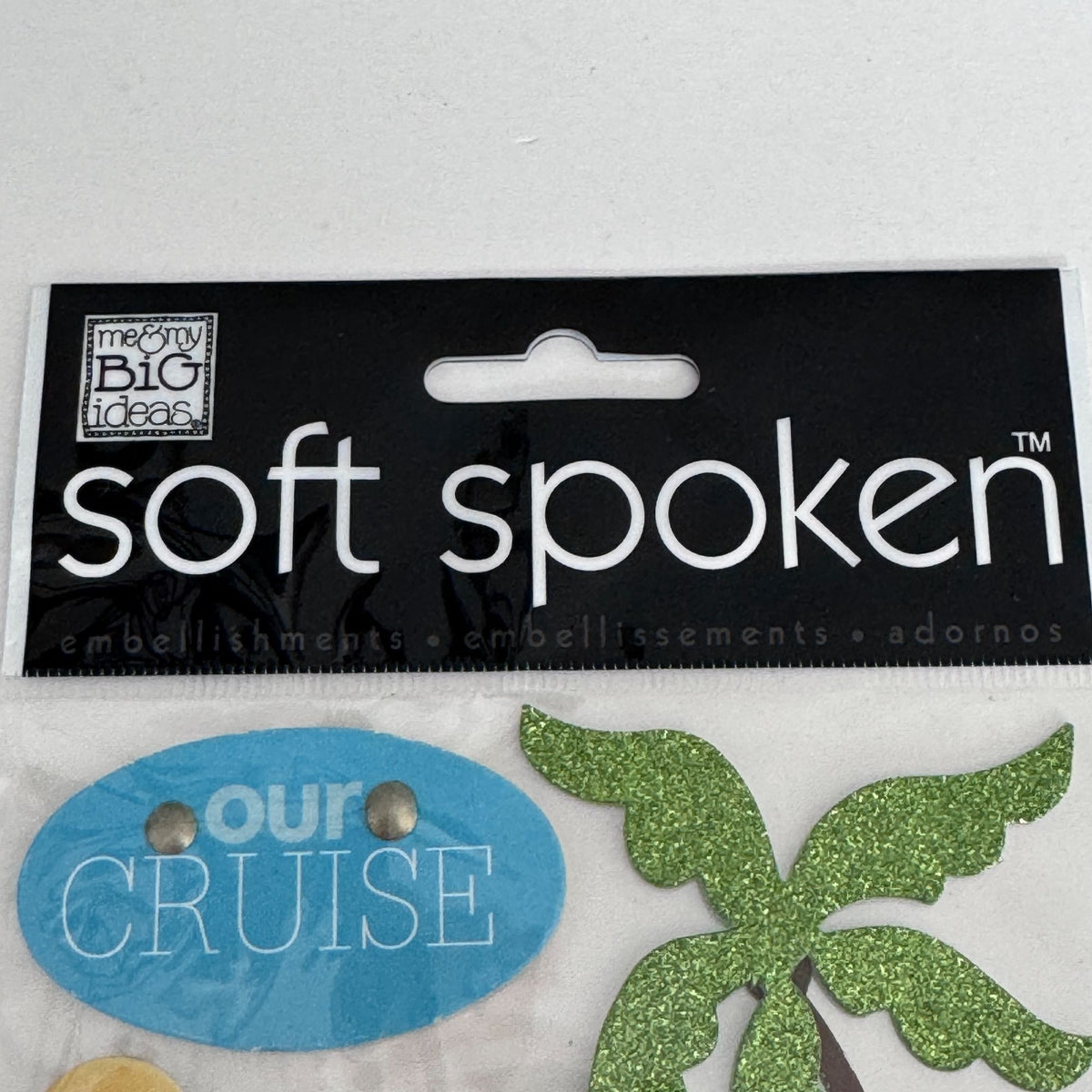 Soft Spoken Scrapbook Embellishments Our Cruise Ship Palm Tree Summer Vacation Dimensional Stickers