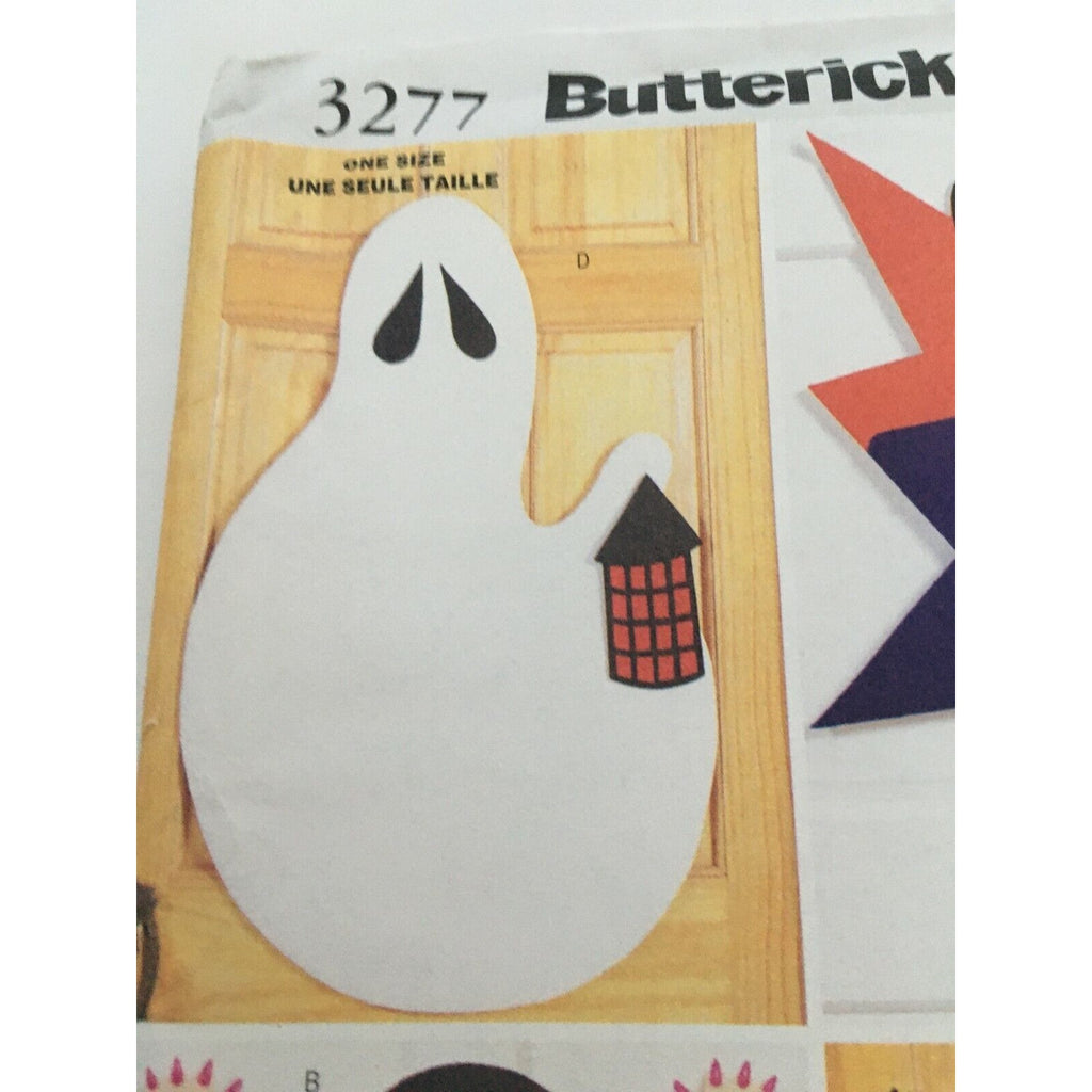 Butterick 3277 Halloween Door Decor Pattern Ghost Frankenstein Vampire No Sew