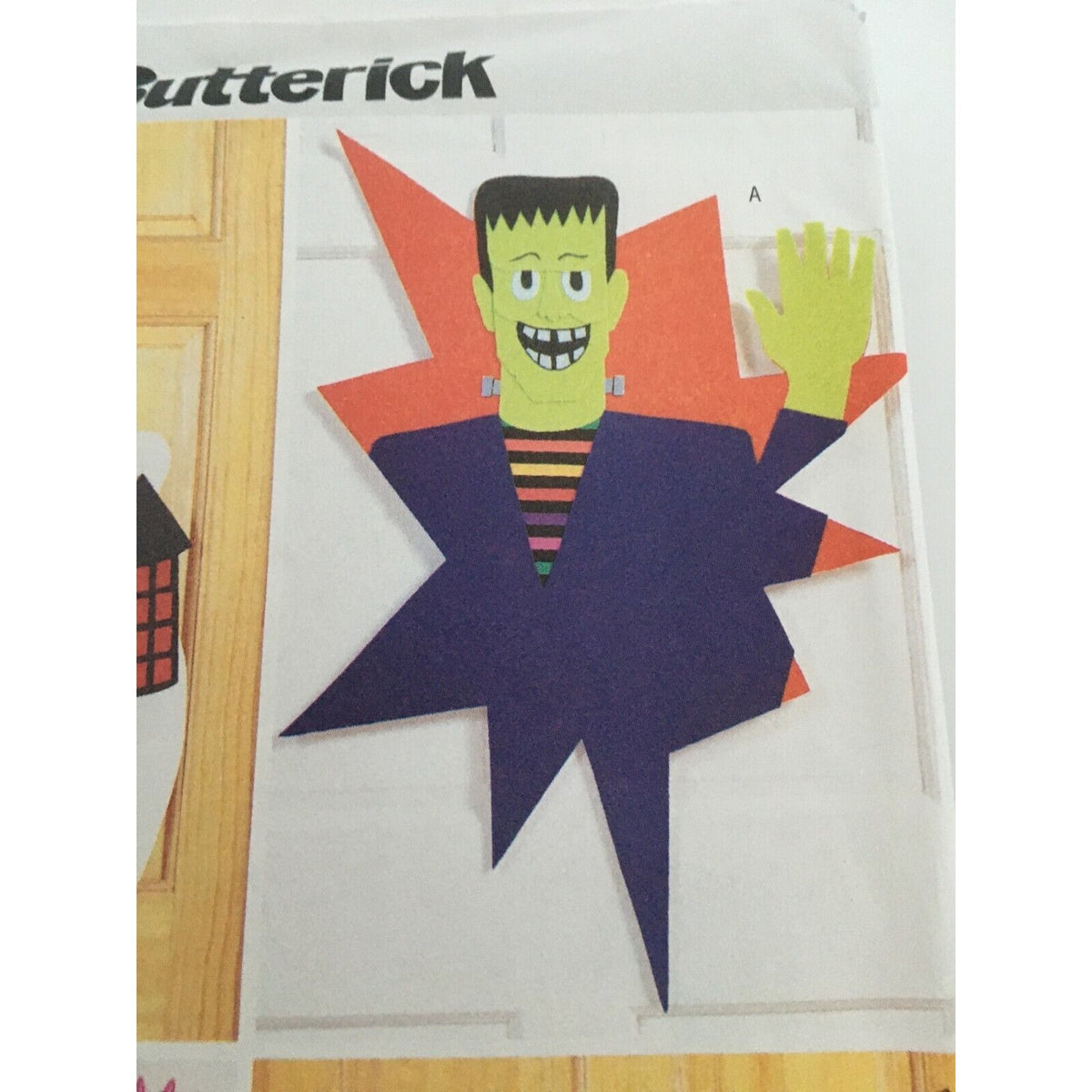 Butterick 3277 Halloween Door Decor Pattern Ghost Frankenstein Vampire No Sew