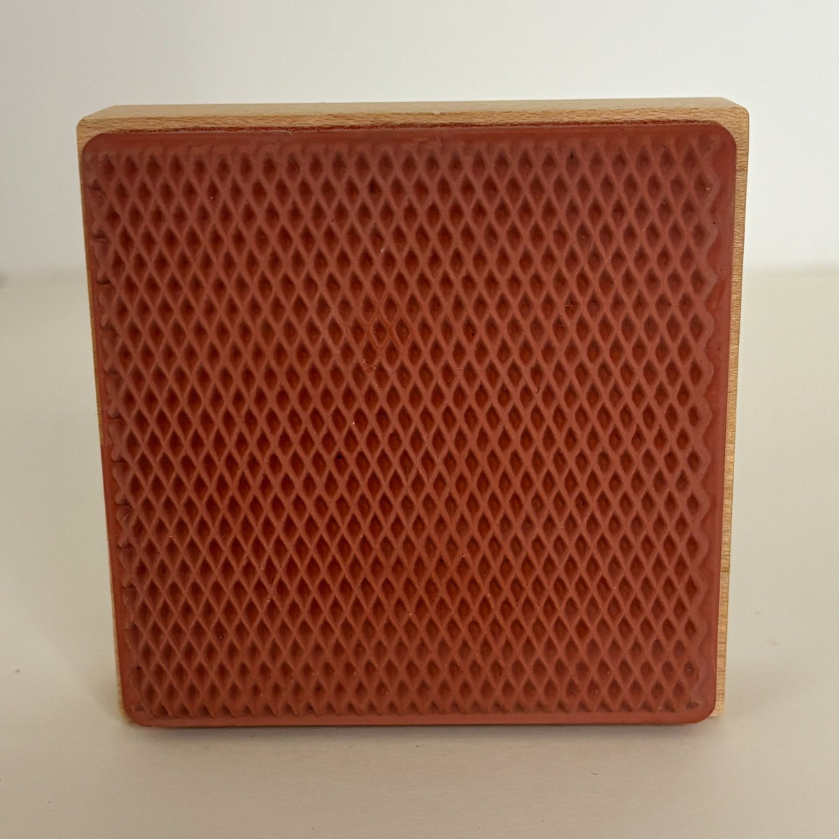 PSX Rubber Stamp Fishnet Pattern Background Mesh Net Texture Wood Mounted Square
