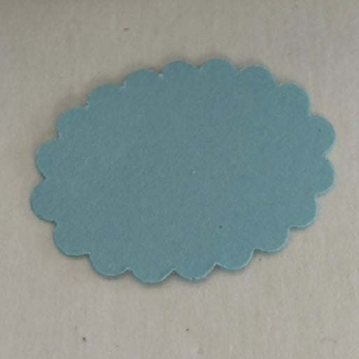 Family Treasures Paper Punch Scalloped Oval Shape Craft1.25 Inch Card Making Art