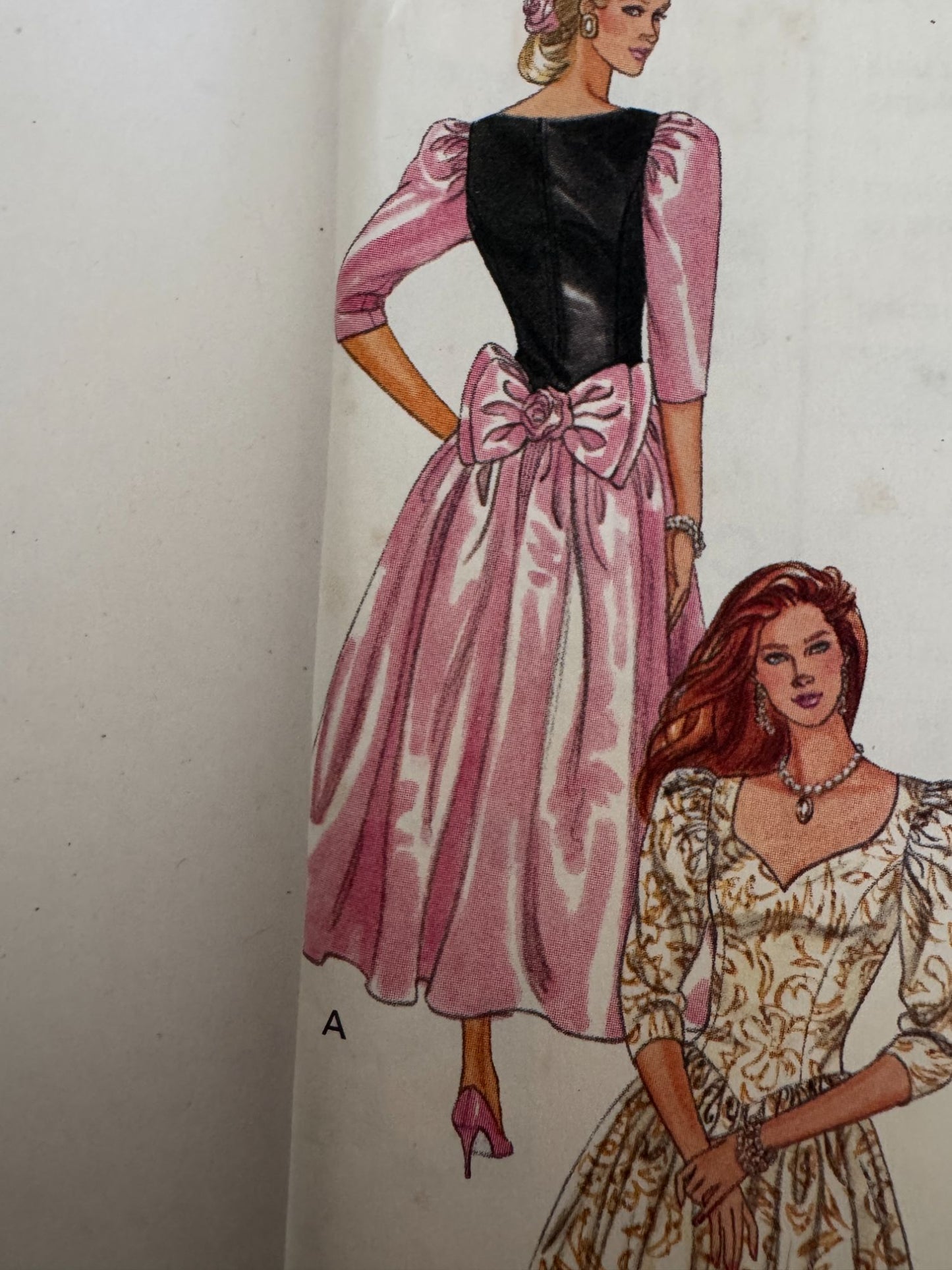 Butterick Sewing Pattern 4517 Formal Dress Tea or Floor Length 1980s 6 8 10 UC