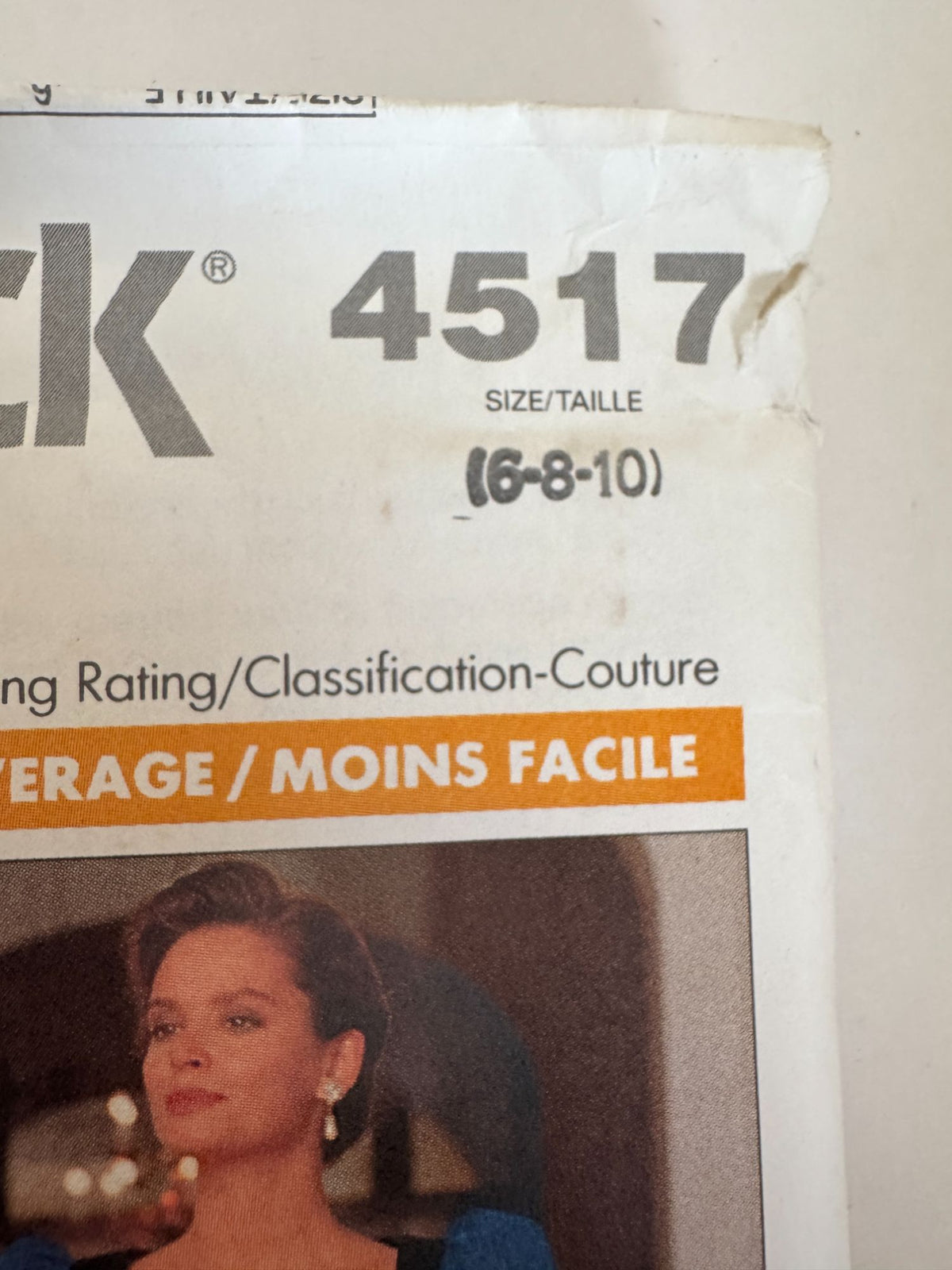 Butterick Sewing Pattern 4517 Formal Dress Tea or Floor Length 1980s 6 8 10 UC