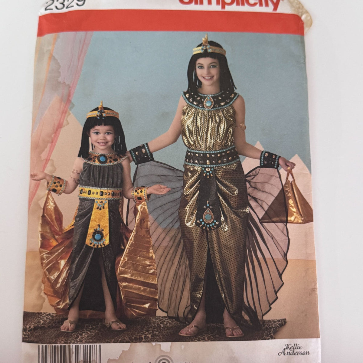 Simplicity Sewing Pattern 2329 Egyptian Cleopatra Costume Dress Girls 7-14 Uncut Halloween Ancient Egypt