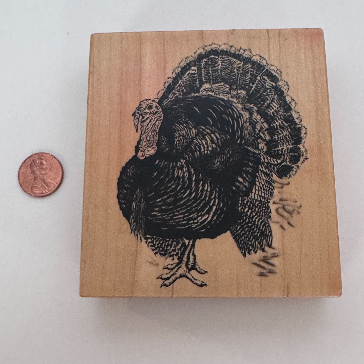 PSX Rubber Stamp Turkey Wild Bird Thanksgiving Card Making Fall Harvest Wood Mounted K-1961