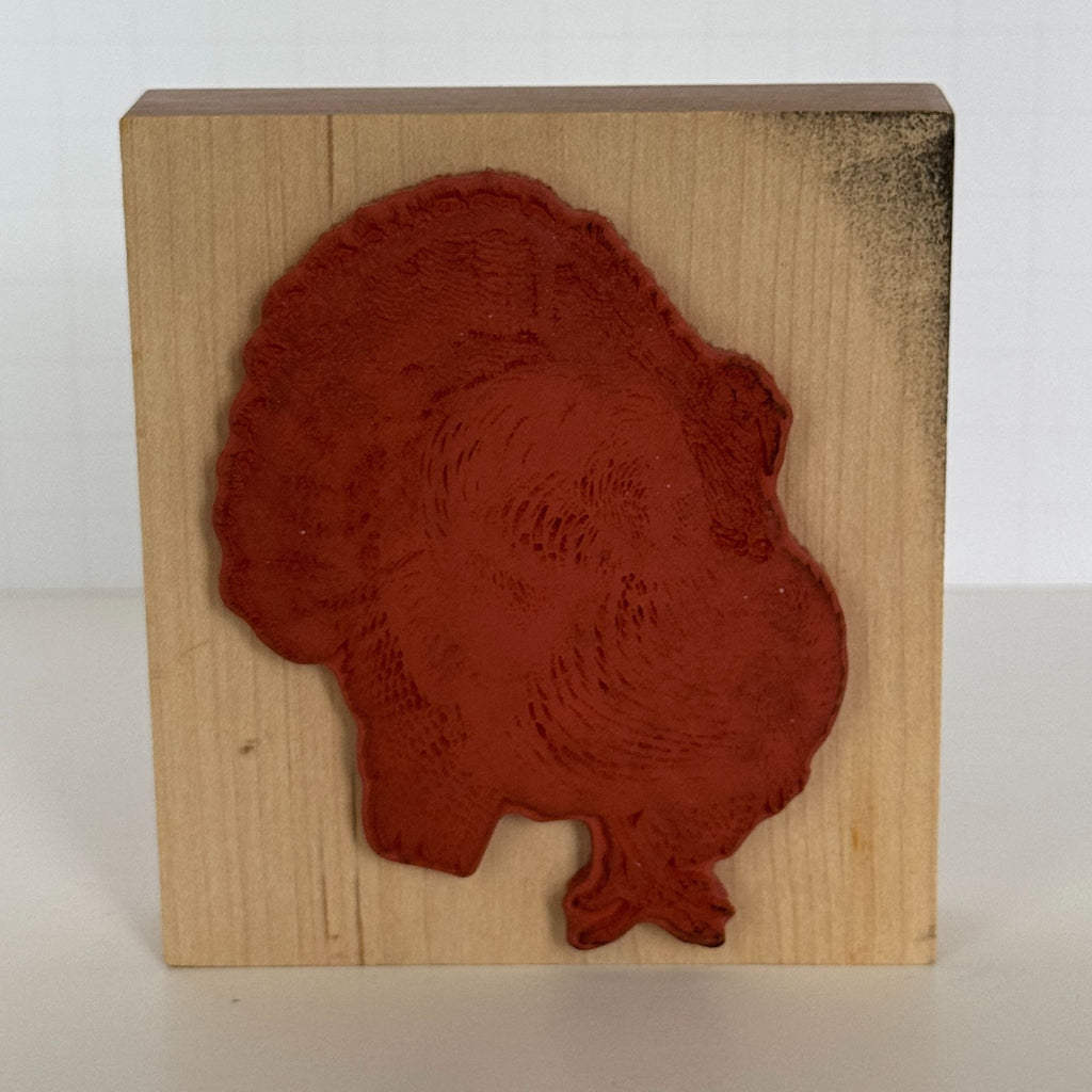 PSX Rubber Stamp Turkey Wild Bird Thanksgiving Card Making Fall Harvest Wood Mounted K-1961