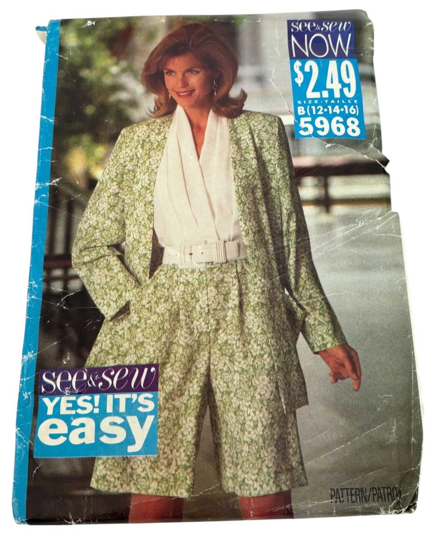 Butterick Sewing Pattern 5968 Easy Jacket Jumpsuit Summer Cruise 90s 12 14 16 UC