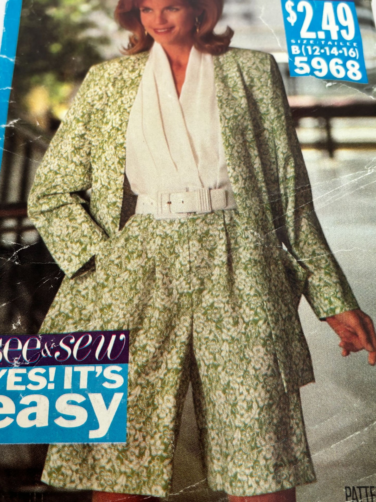 Butterick Sewing Pattern 5968 Easy Jacket Jumpsuit Summer Cruise 90s 12 14 16 UC