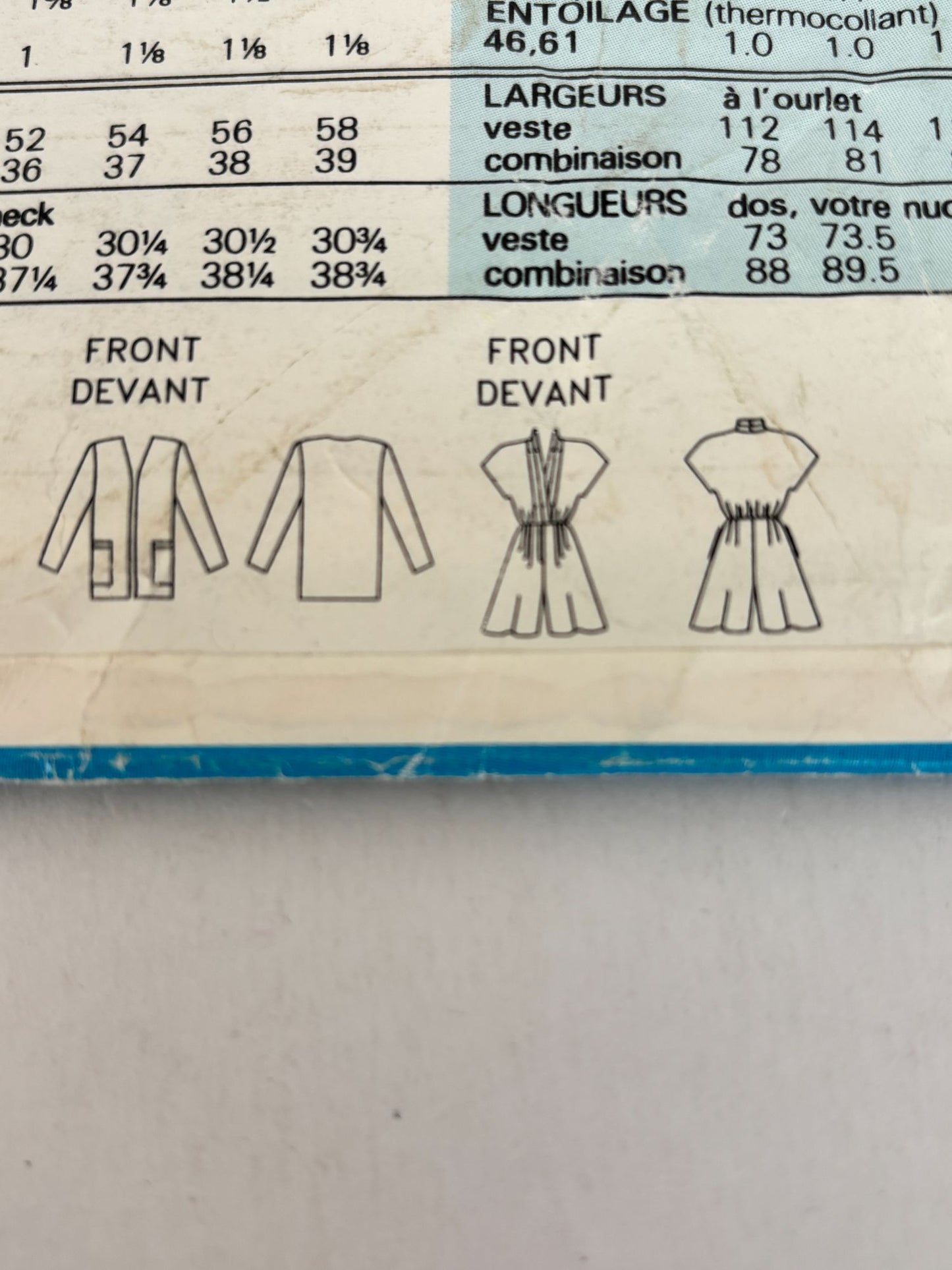 Butterick Sewing Pattern 5968 Easy Jacket Jumpsuit Summer Cruise 90s 12 14 16 UC