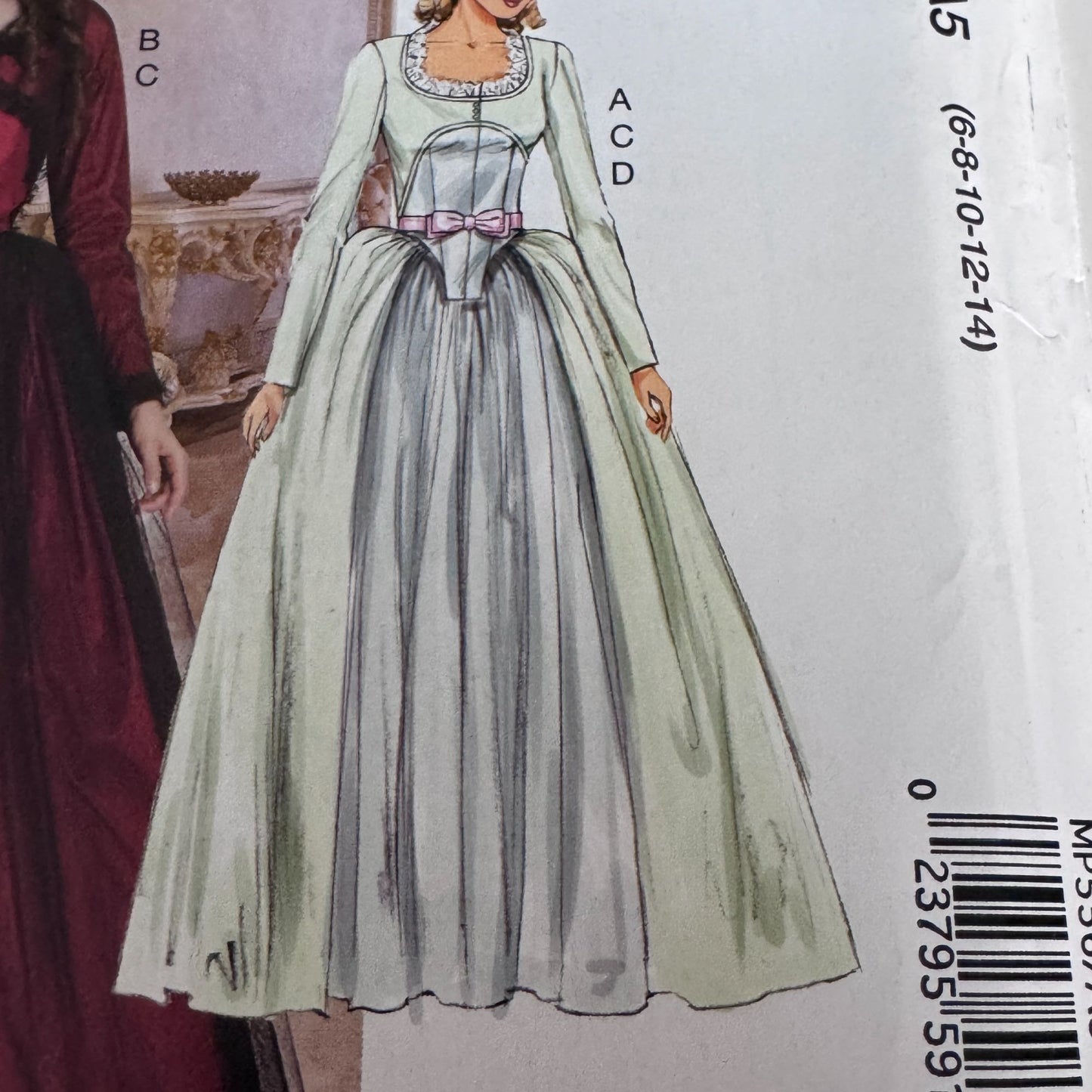 McCalls Sewing Pattern MP556 Costume Dress Renaissance Medieval Gown Fantasy Misses 6-14 Uncut