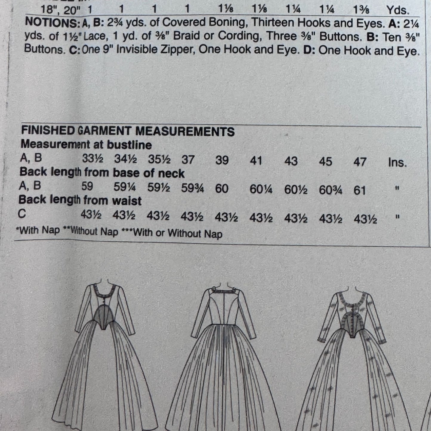 McCalls Sewing Pattern MP556 Costume Dress Renaissance Medieval Gown Fantasy Misses 6-14 Uncut