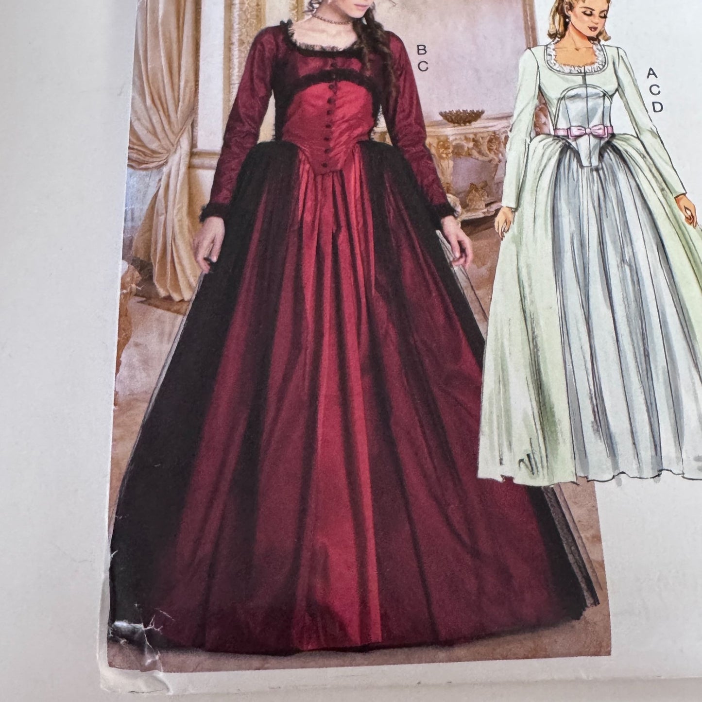 McCalls Sewing Pattern MP556 Costume Dress Renaissance Medieval Gown Fantasy Misses 6-14 Uncut