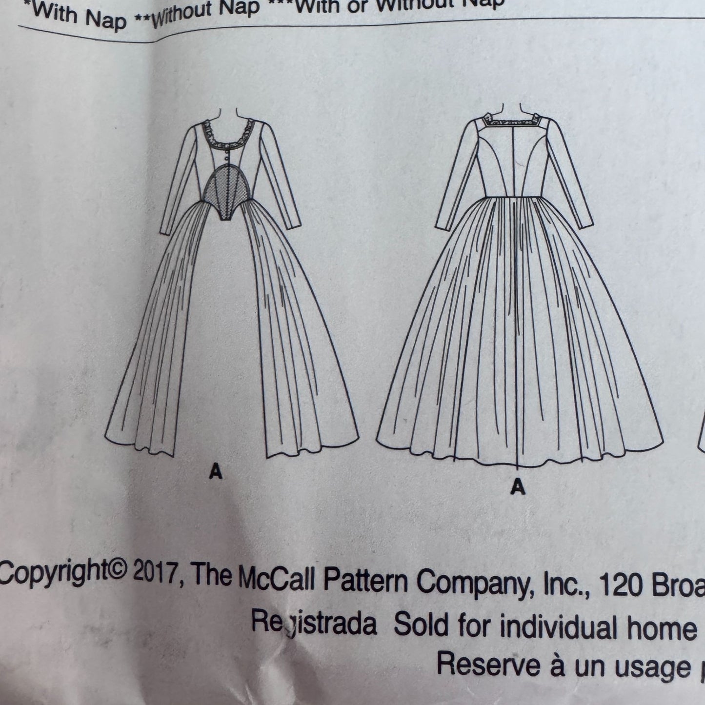 McCalls Sewing Pattern MP556 Costume Dress Renaissance Medieval Gown Fantasy Misses 6-14 Uncut