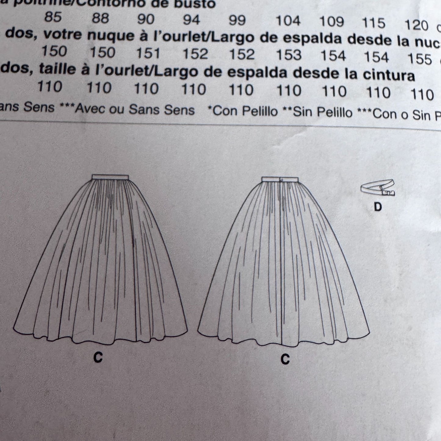 McCalls Sewing Pattern MP556 Costume Dress Renaissance Medieval Gown Fantasy Misses 6-14 Uncut