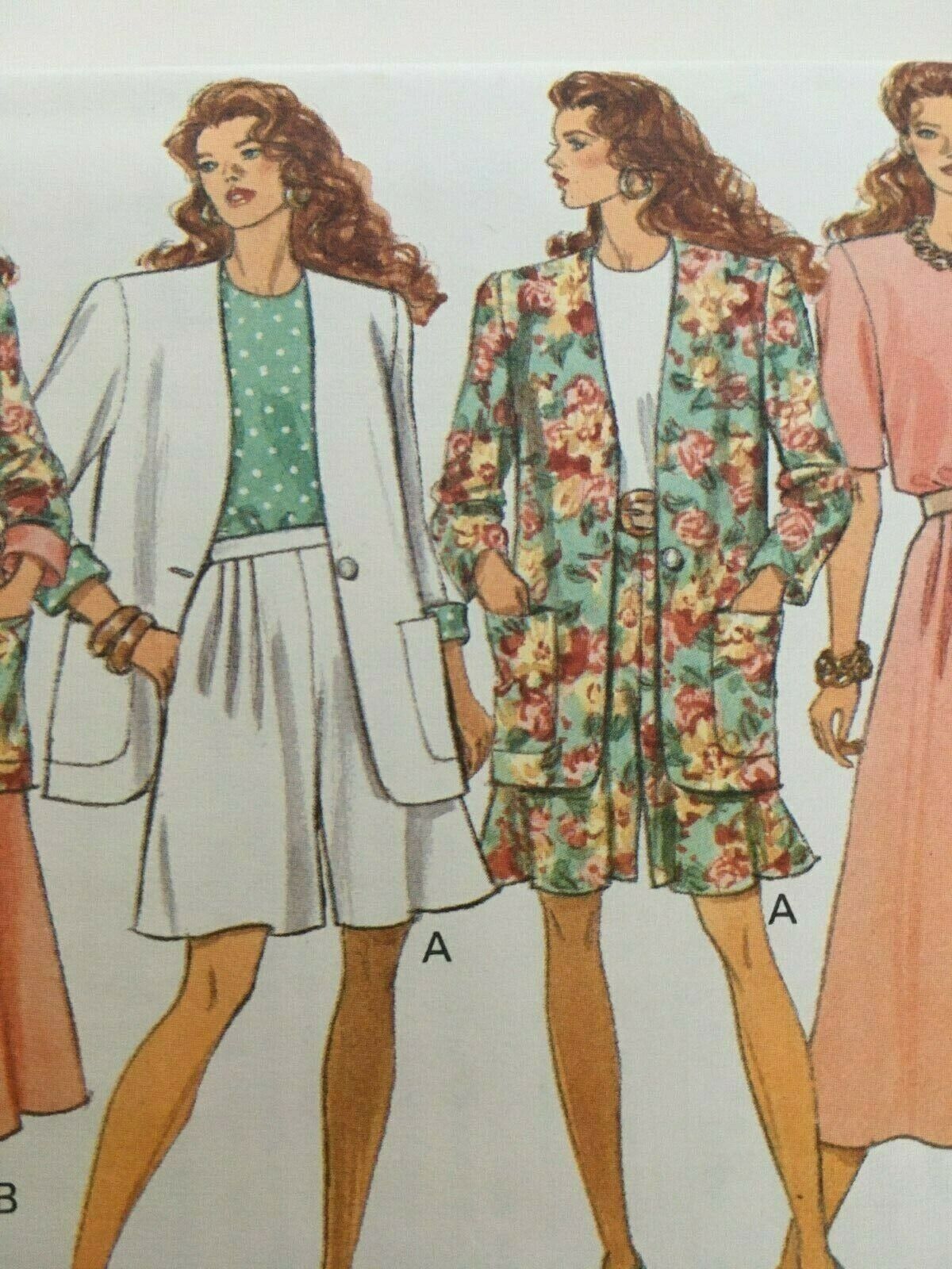 Butterick Sewing Pattern 6003 Capsule Wardrobe Top Skirt 1990s Fast Easy 6-10 UC