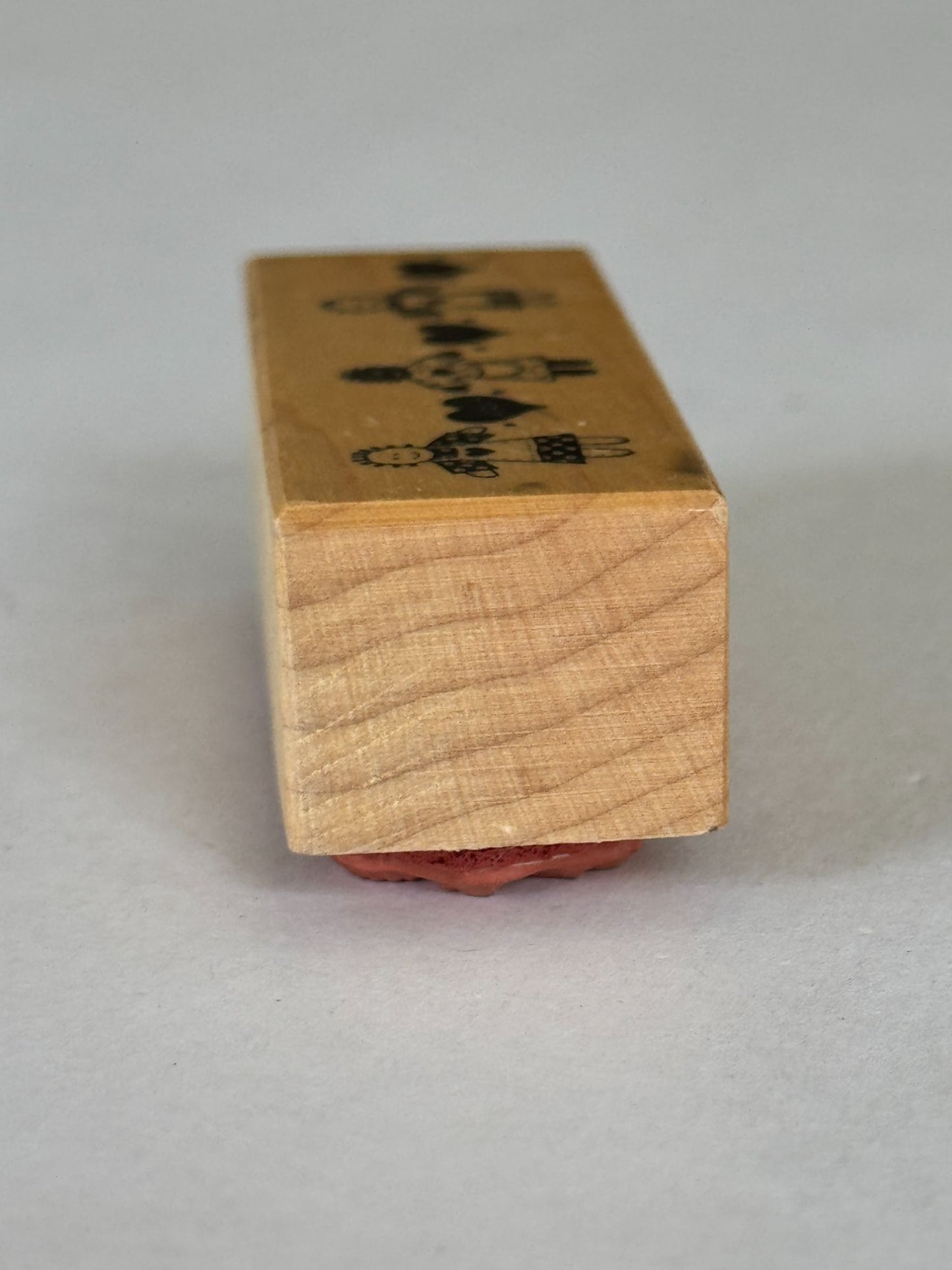 PSX Rubber Stamp Hearts Country Dolls Row Border Hearts Folk Art Card Making
