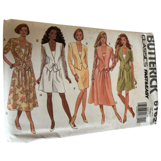 Butterick Sewing Pattern 6162 Career Skirt Suit Jacket Shorts Blazer UC 18 20 22