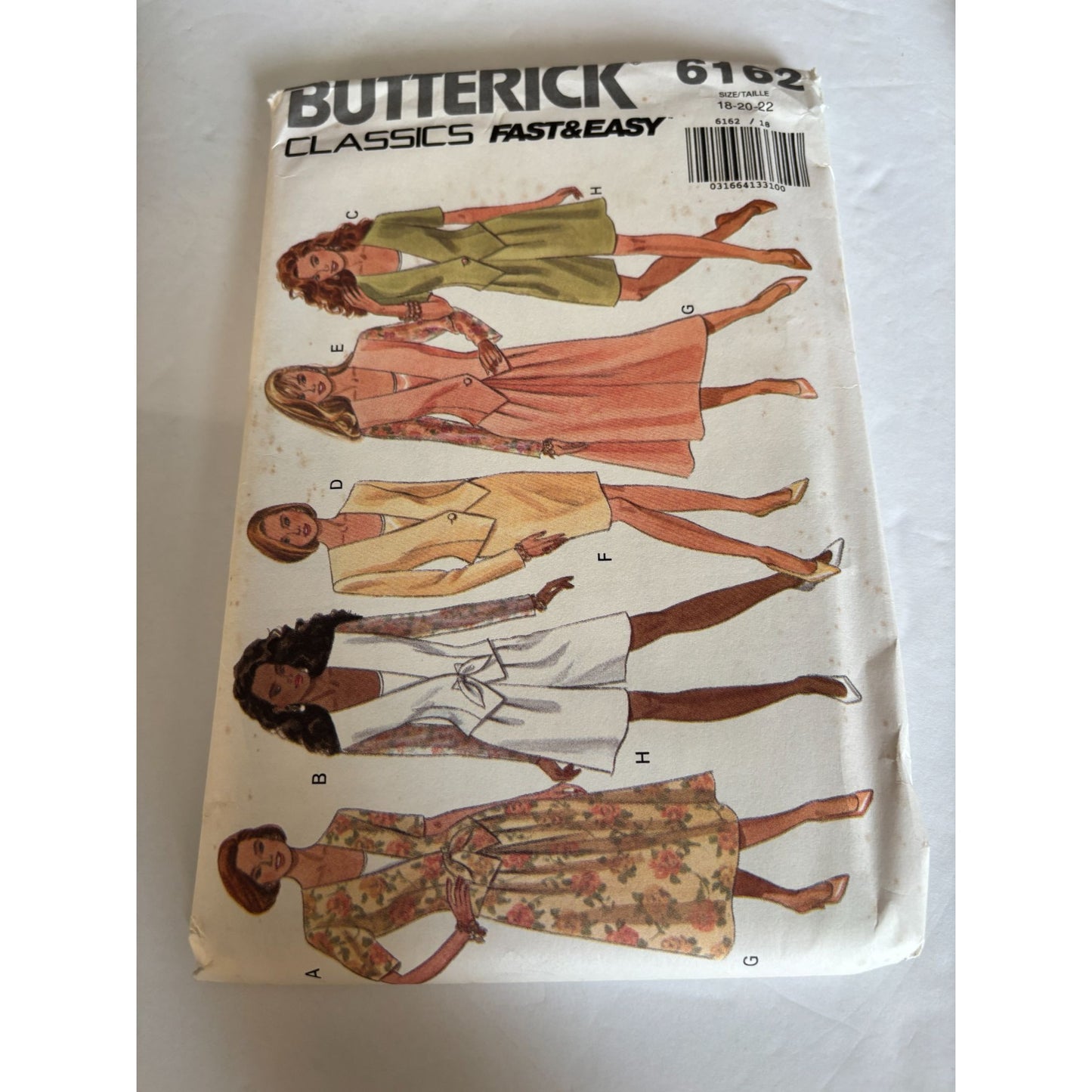 Butterick Sewing Pattern 6162 Career Skirt Suit Jacket Shorts Blazer UC 18 20 22