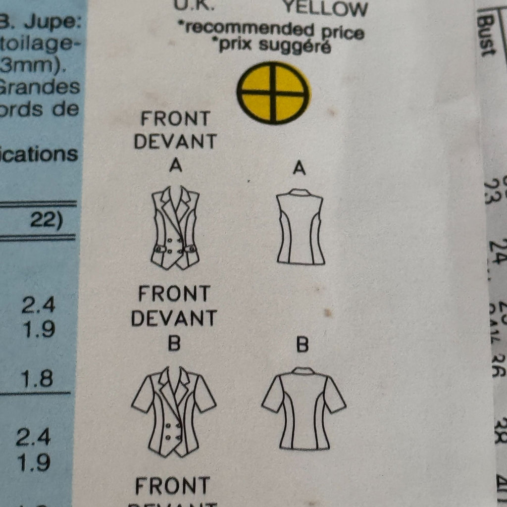 Butterick Sewing Pattern 6846 Summer Top Skirt 90s Resort Wear Minimal Chic 6-10 Uncut