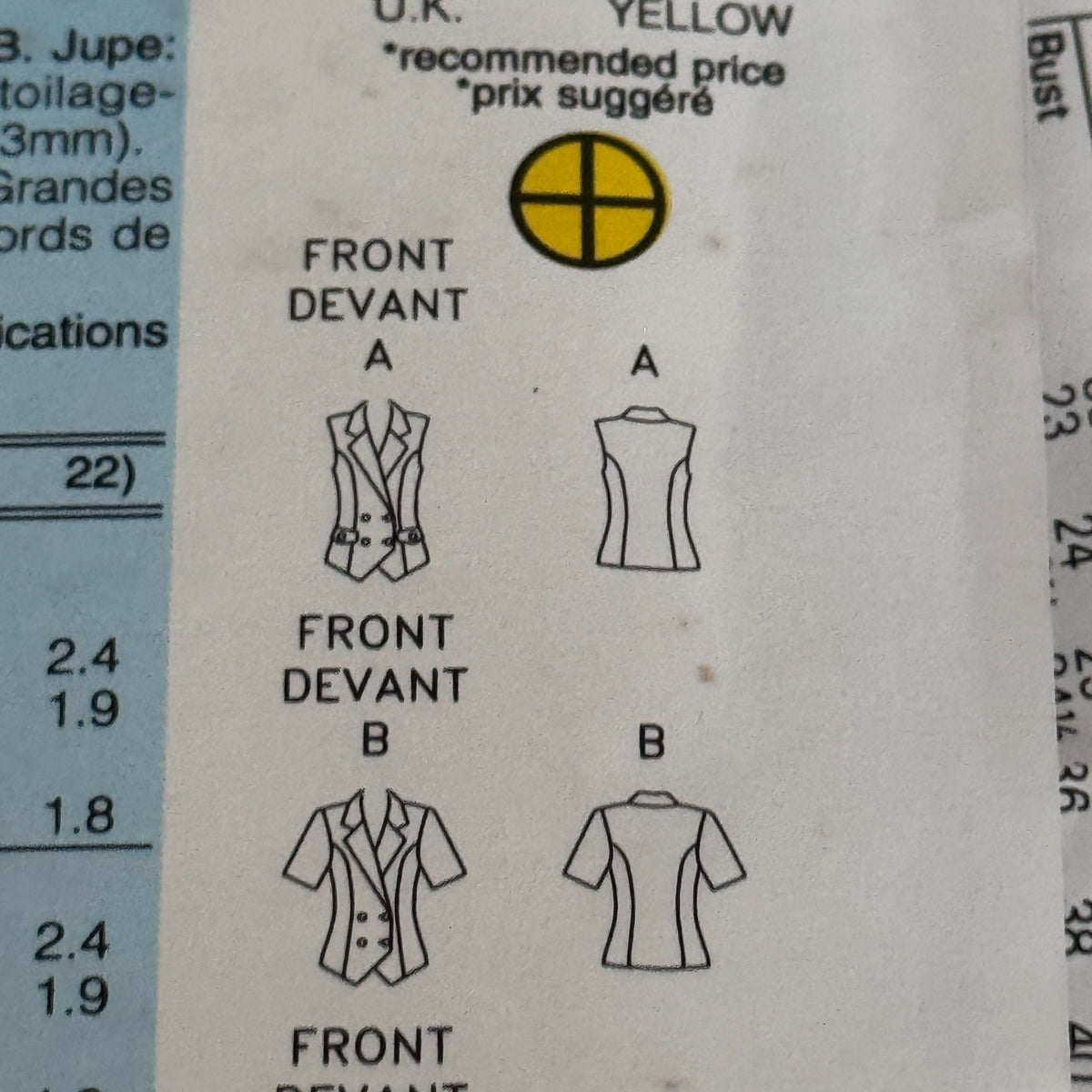 Butterick Sewing Pattern 6846 Summer Top Skirt 90s Resort Wear Minimal Chic 6-10 Uncut