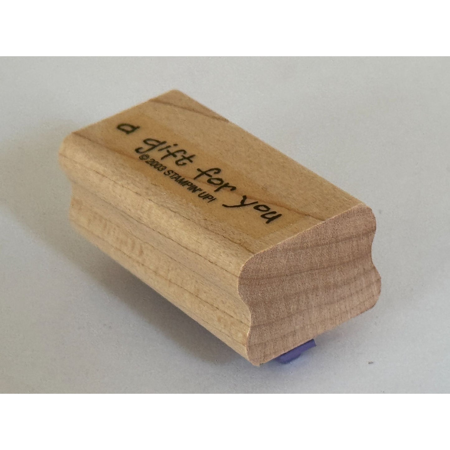 Stampin Up Rubber Stamp A Gift For You Gift Tag Card Making Present Craft Wooden