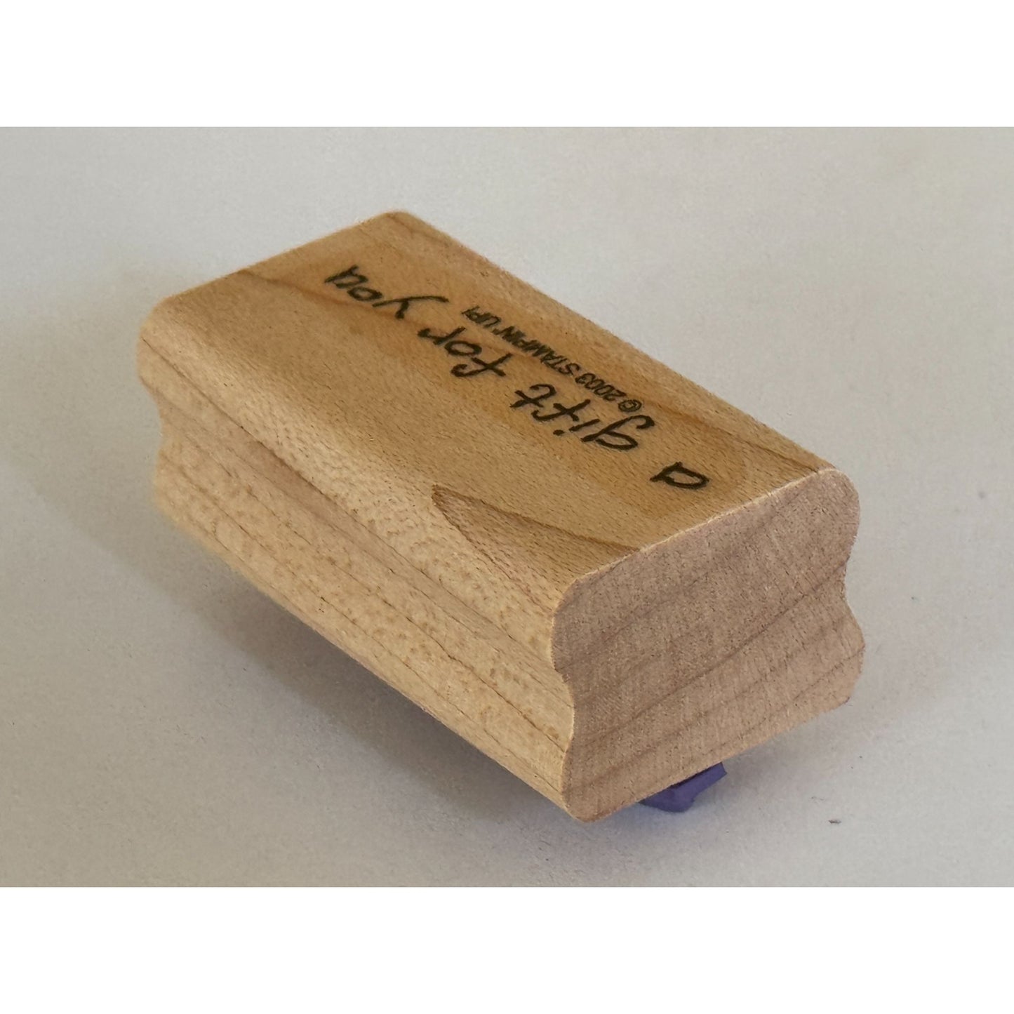 Stampin Up Rubber Stamp A Gift For You Gift Tag Card Making Present Craft Wooden