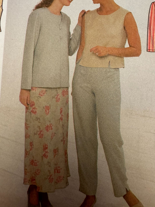 Simplicity Sewing Pattern 7970 Misses Jacket Top Pants Skirt Scoop Neck 16-20 UC