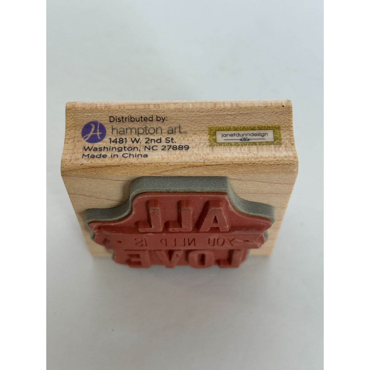 Hampton Art Rubber Stamp All You Need Is Love Sentiment Card Making Word Inspire