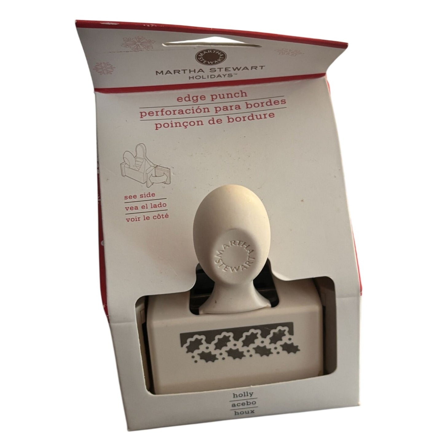 Martha Stewart Holidays Holly Edge Punch Border Christmas Cardmaking Scrapbooking Paper Craft Tool
